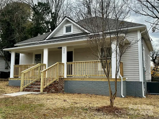 a house with white door