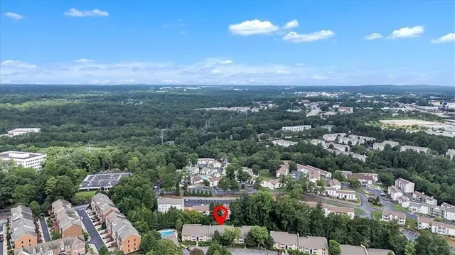 an aerial view of a city