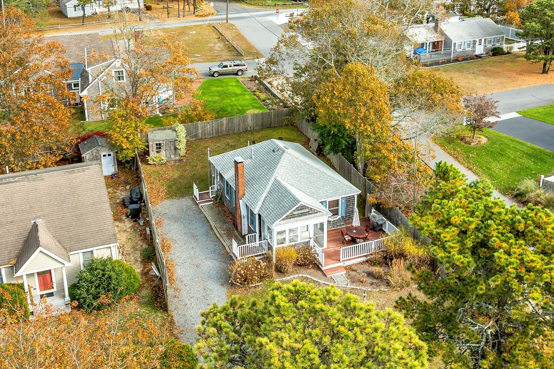 2 Rita Mary Street West Dennis, MA 02670 - Photo 31 of 39 a aerial view of a house with swimming pool