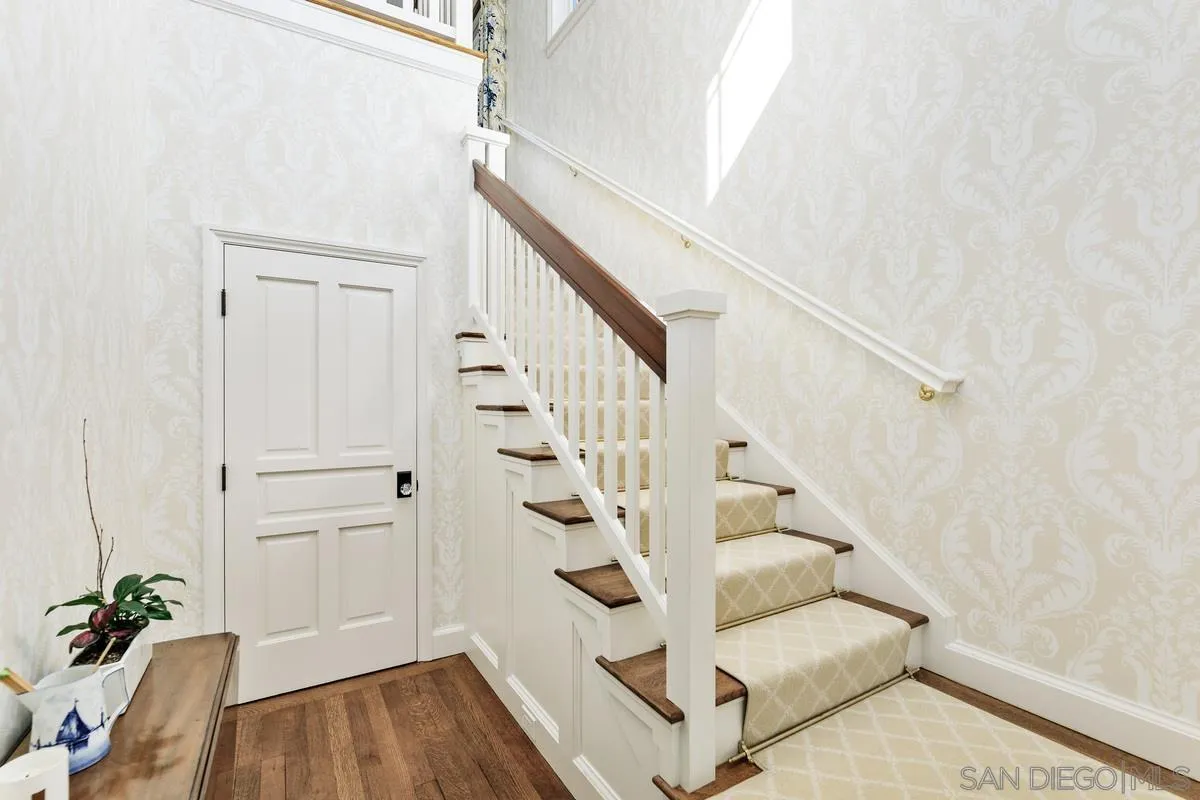 2254 Del Mar Heights Road Del Mar, CA 92014 - Photo 14 of 34 a view of entryway with wooden floor and stairs