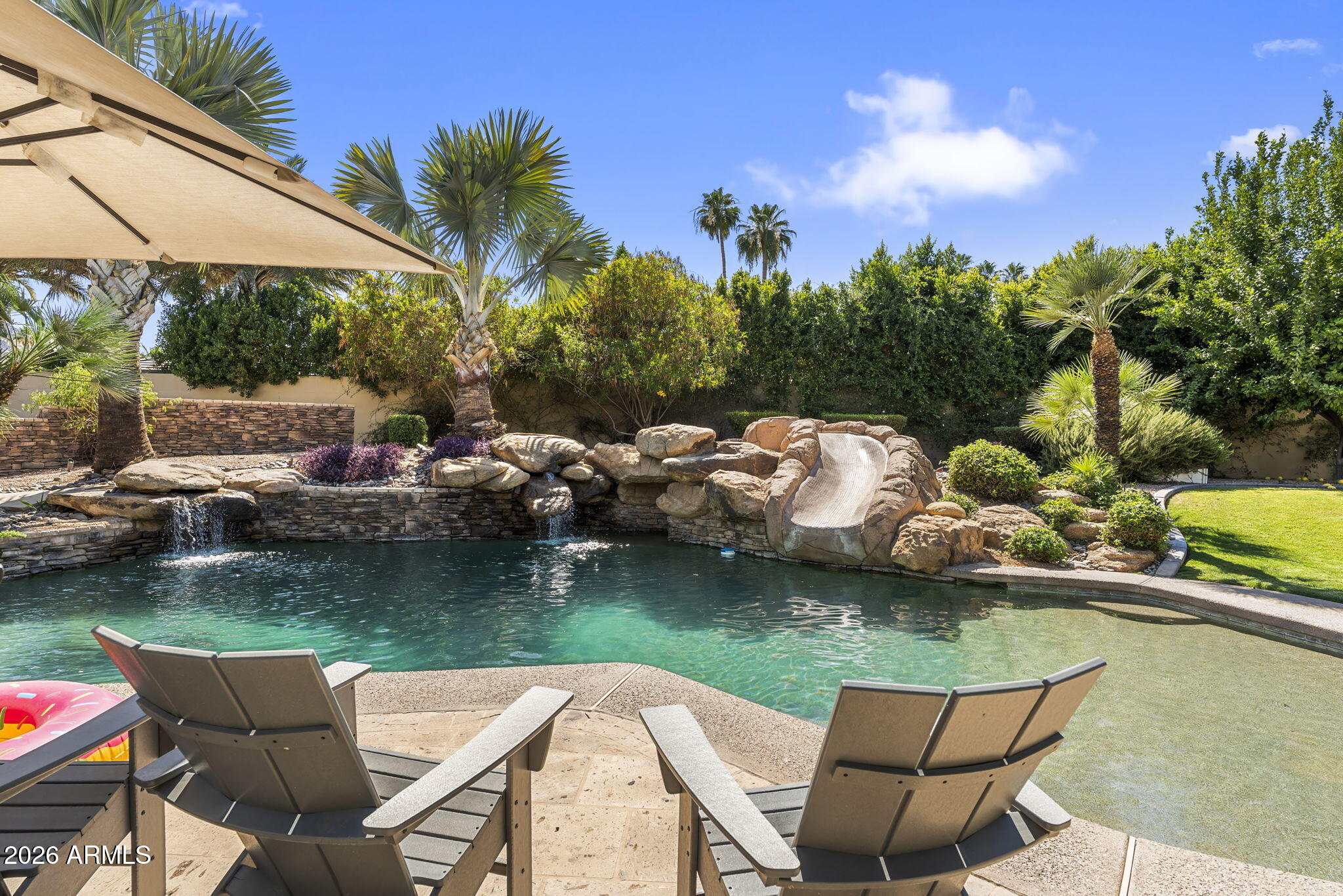 6427 East Horseshoe Road Paradise Valley, AZ 85253 - Photo 75 of 93 Swimming Pool - Rock Waterslide
