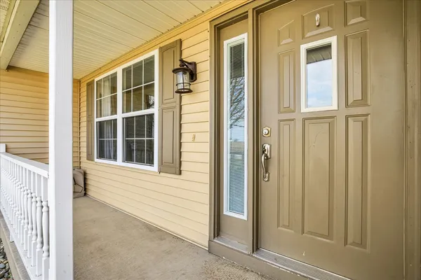 a view of front door of house