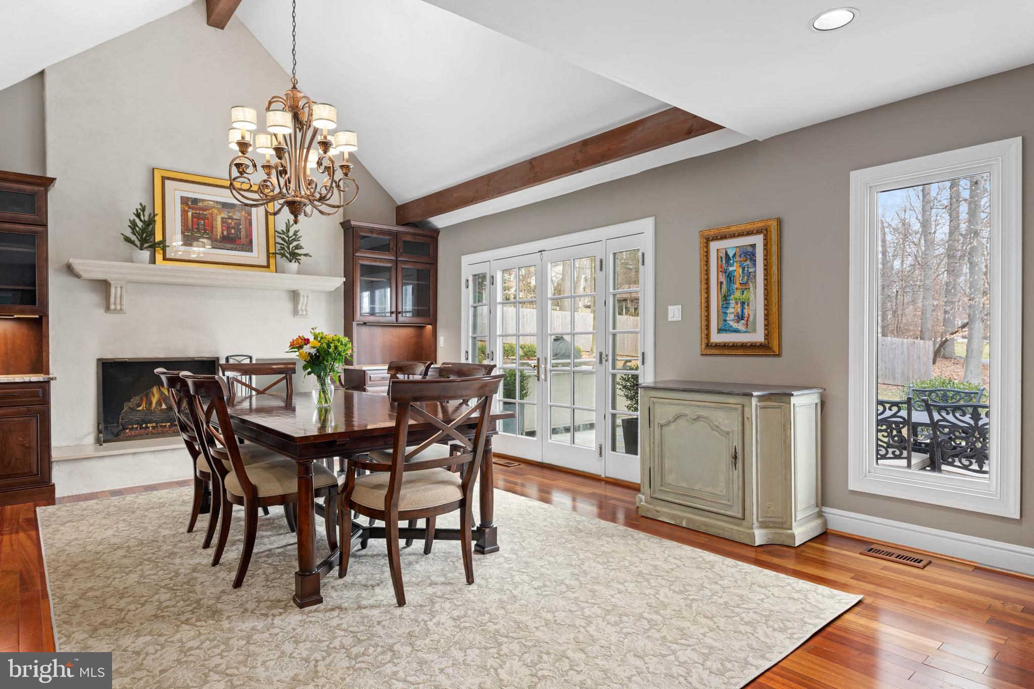150 Kynlyn Road Radnor, PA 19087 - Photo 6 of 59 Dinning Room with vaulted ceiling & fireplace.