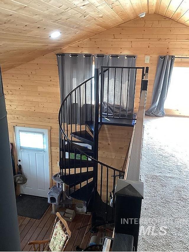 1000 Pardee Road Kamiah, ID 83536 - Photo 15 of 50 Black spiral staircase providing access between levels