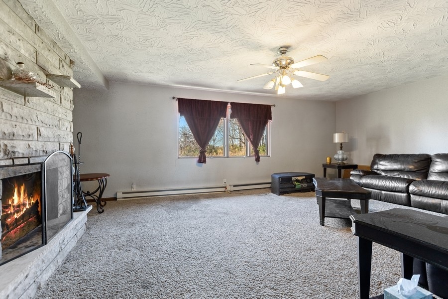 19948 West Mississippi Road Elwood, IL 60421 - Photo 3 of 12 a living room with furniture and a fireplace