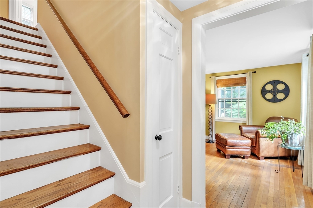 3 White Road Wayland, MA 01778 - Photo 12 of 19 a view of an entryway with wooden floor and a potted plant