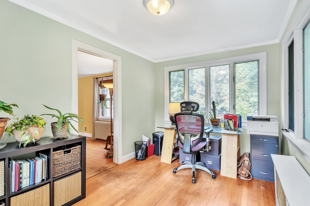 3 White Road Wayland, MA 01778 - Photo 8 of 19 a view of a workspace with furniture and a window