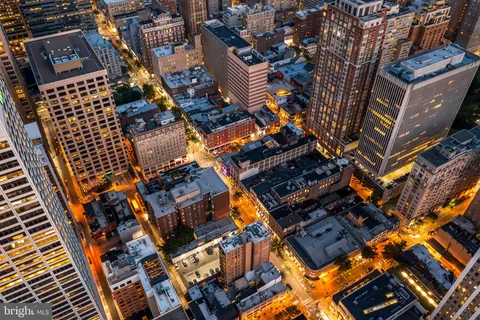 an aerial view of a building