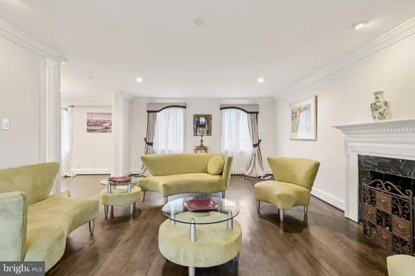 a bathroom with mirror and shower