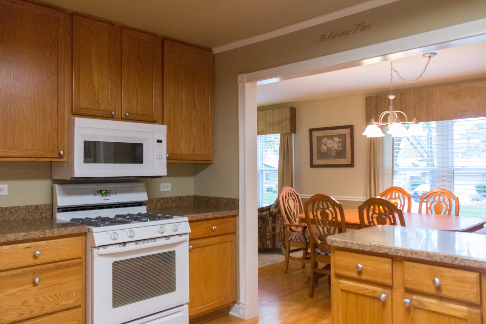 15254 Arroyo Drive Oak Forest, IL 60452 - Photo 10 of 39 a kitchen with stainless steel appliances granite countertop a stove and a microwave