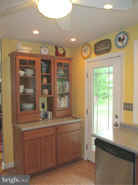 9505 Buckhorn Road Baltimore, MD 21234 - Photo 11 of 30 Updated Kitchen Cabinets and exit to Rear Deck