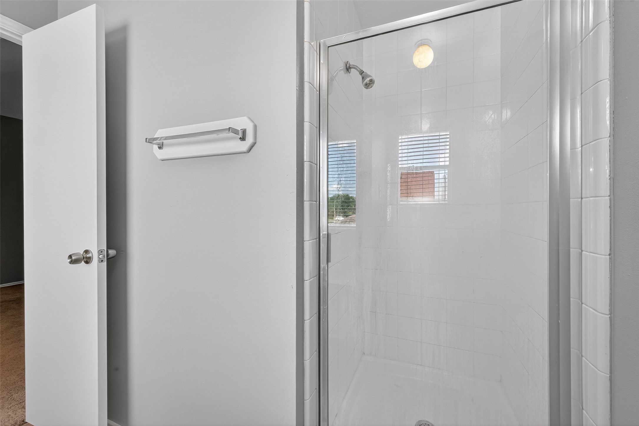 1107 Pennygent Lane Channelview, TX 77530 - Photo 32 of 40 a bathroom with a shower and a mirror