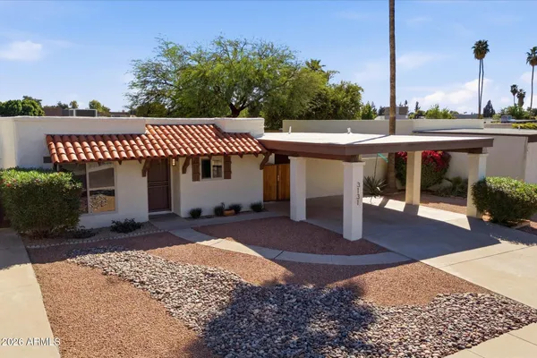 a front view of a house