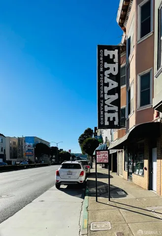 a car parked on the side of a street