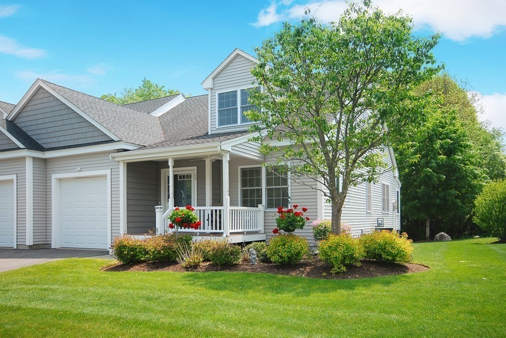 a house view with a garden space