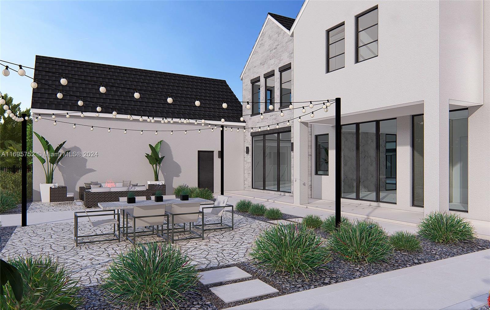 16684 Southwest 59th Court Southwest Ranches, FL 33331 - Photo 15 of 16 a backyard of a house with table and chairs