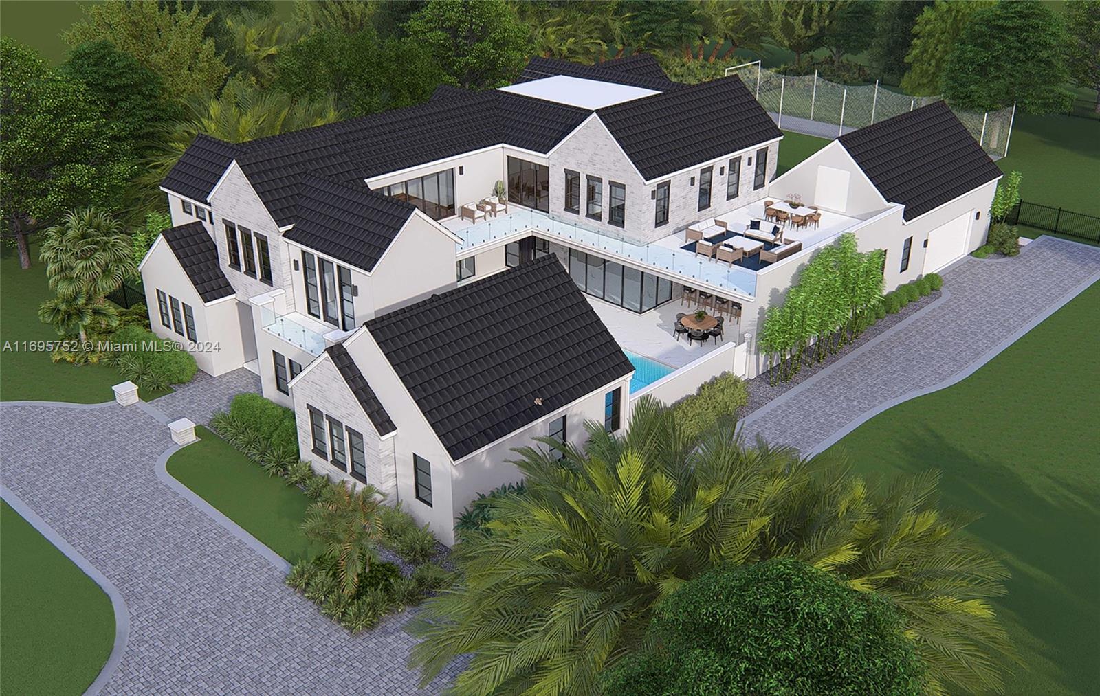 16684 Southwest 59th Court Southwest Ranches, FL 33331 - Photo 6 of 16 an aerial view of a house with a garden