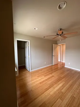 a view of a backyard with a garden