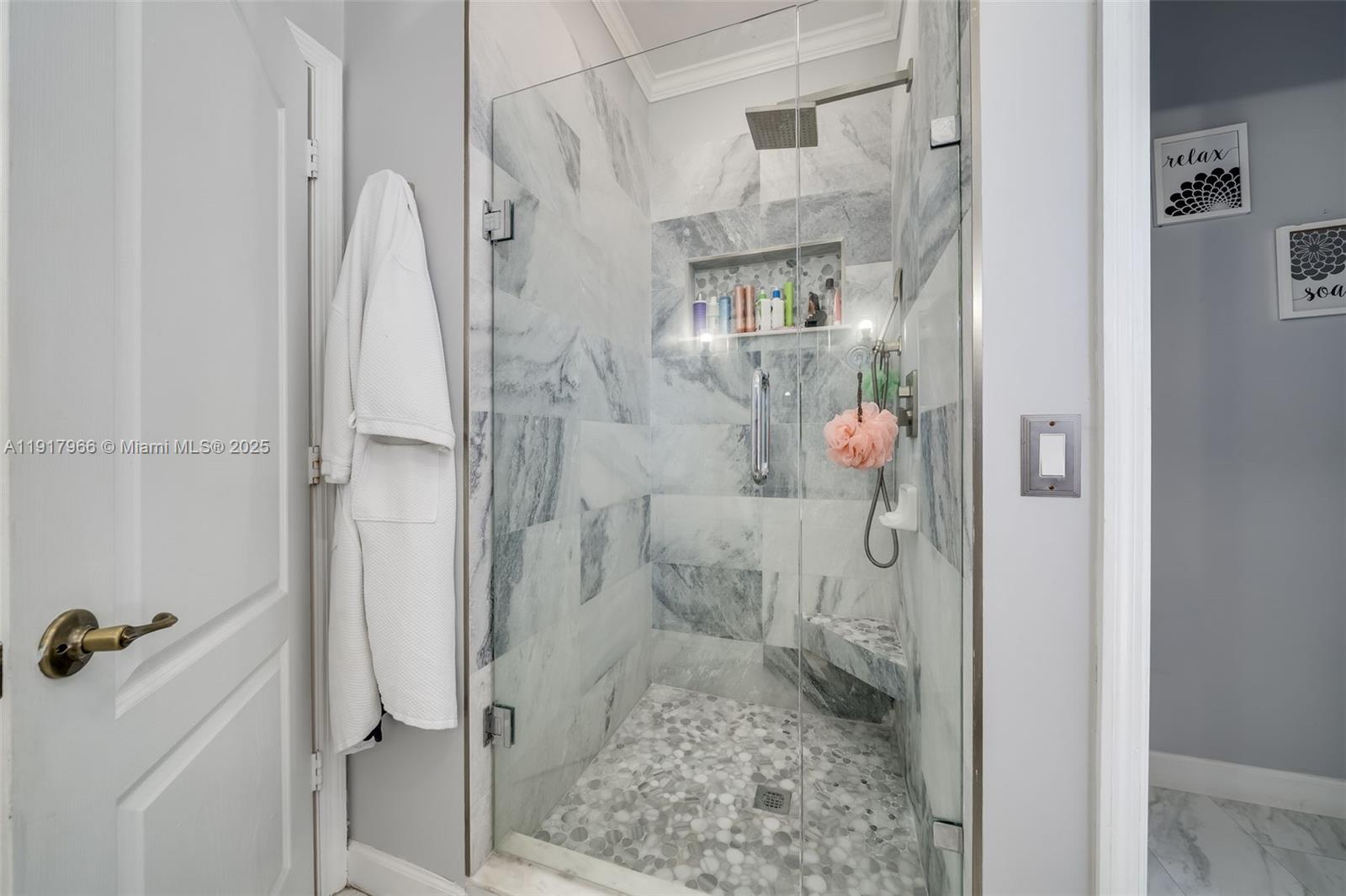 15242 Southwest 8th Way Miami, FL 33194 - Photo 27 of 62 a bathroom with a granite countertop shower and a toilet