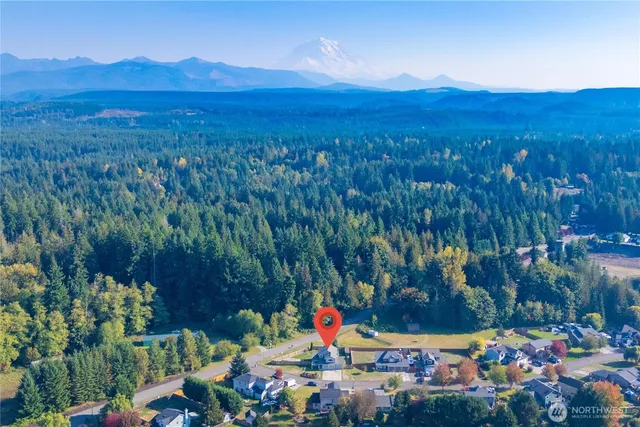 a view of outdoor space and mountains