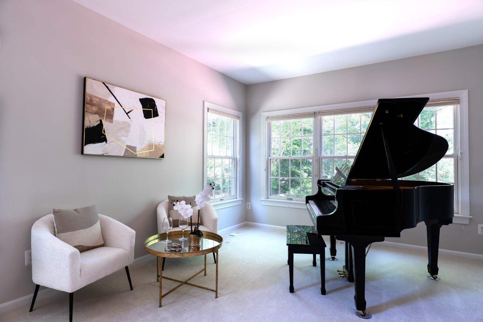 1211 Woodbrook Court Reston, VA 20194 - Photo 18 of 21 Living room with grand piano charm.