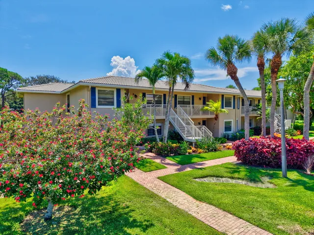 a view of a garden with a flower garden
