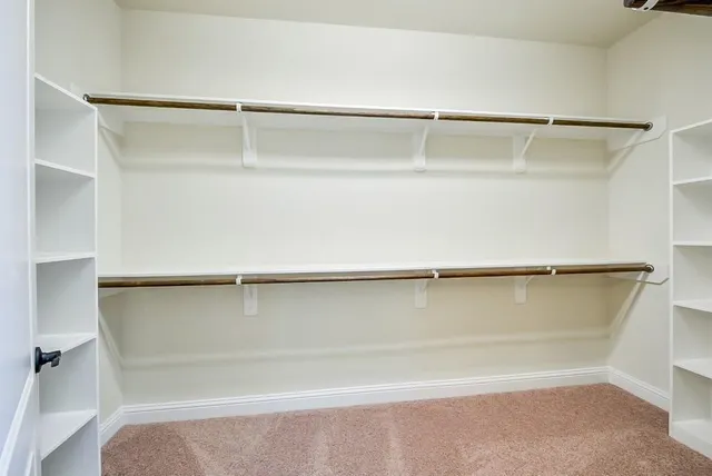 a close view of closet