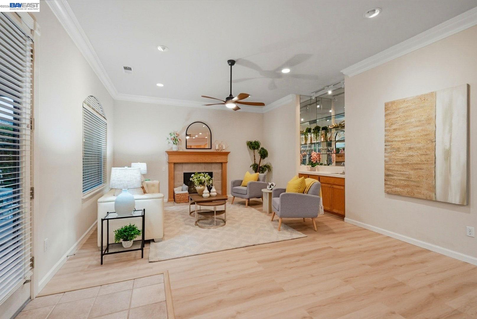 663 Clay Way Ripon, CA 95366 - Photo 9 of 43 a living room with furniture and a fireplace