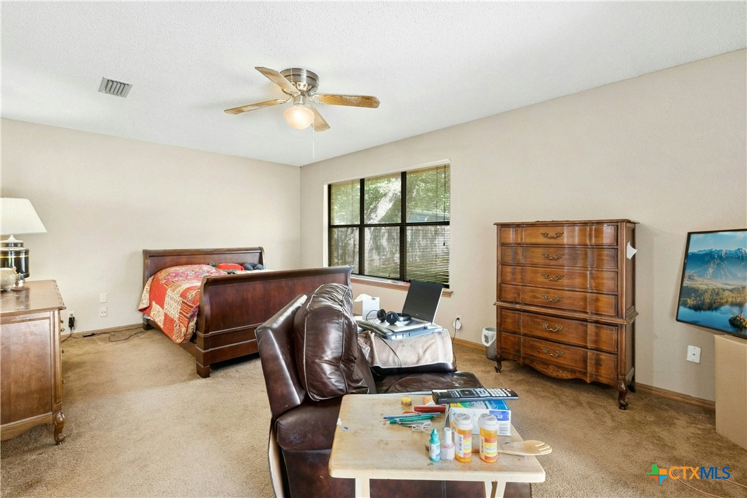 3502 Apache Forest Drive Austin, TX 78739 - Photo 25 of 34 a living room with a bed furniture and a window