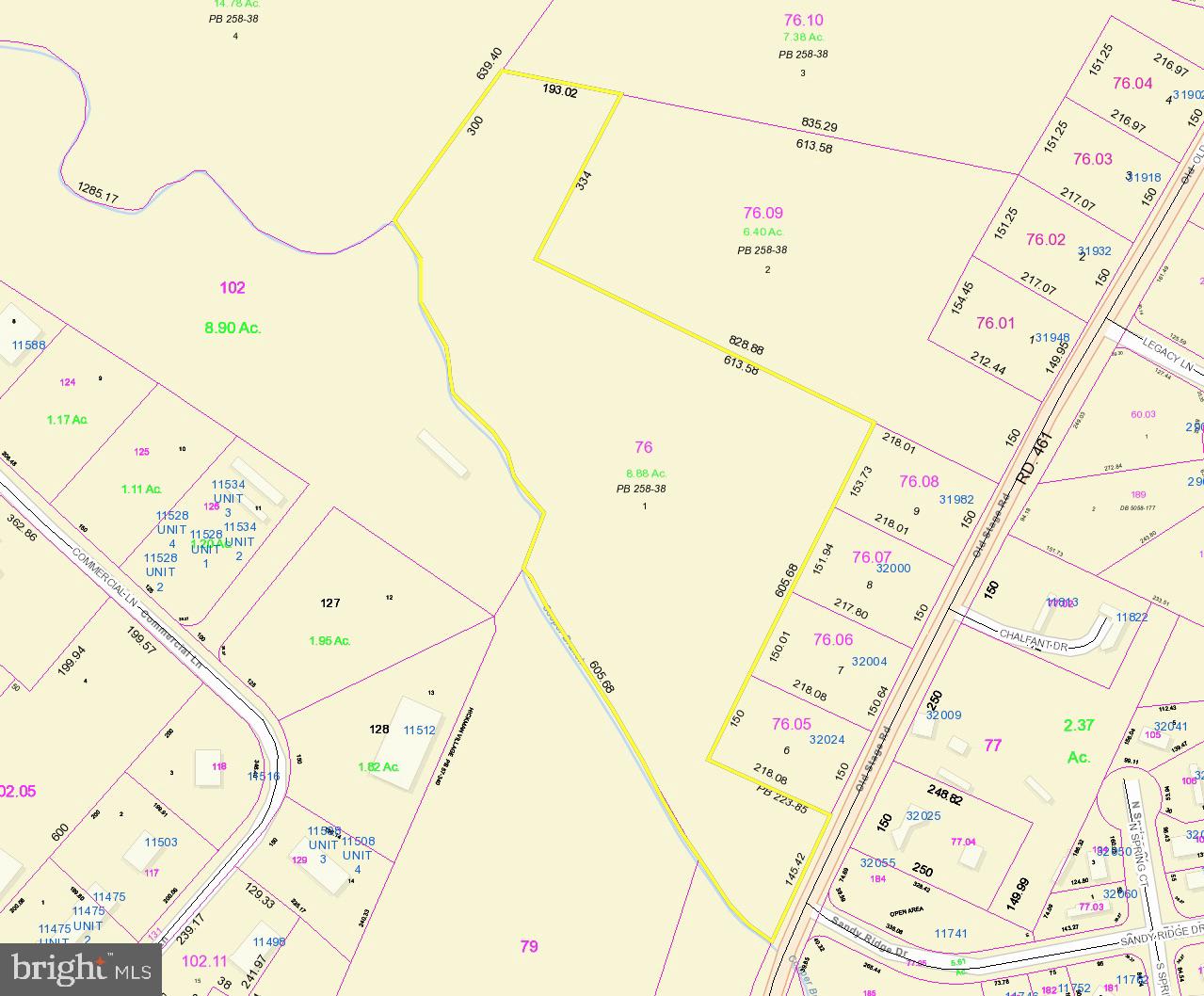Property outline from County site