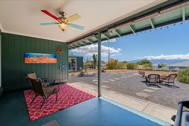a outdoor space with lots of tables and chairs