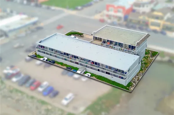 an aerial view of a city