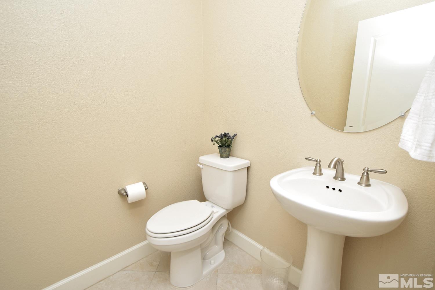 9729 Pachuca Drive Reno, NV 89521 - Photo 7 of 40 a bathroom with a sink a toilet and mirror