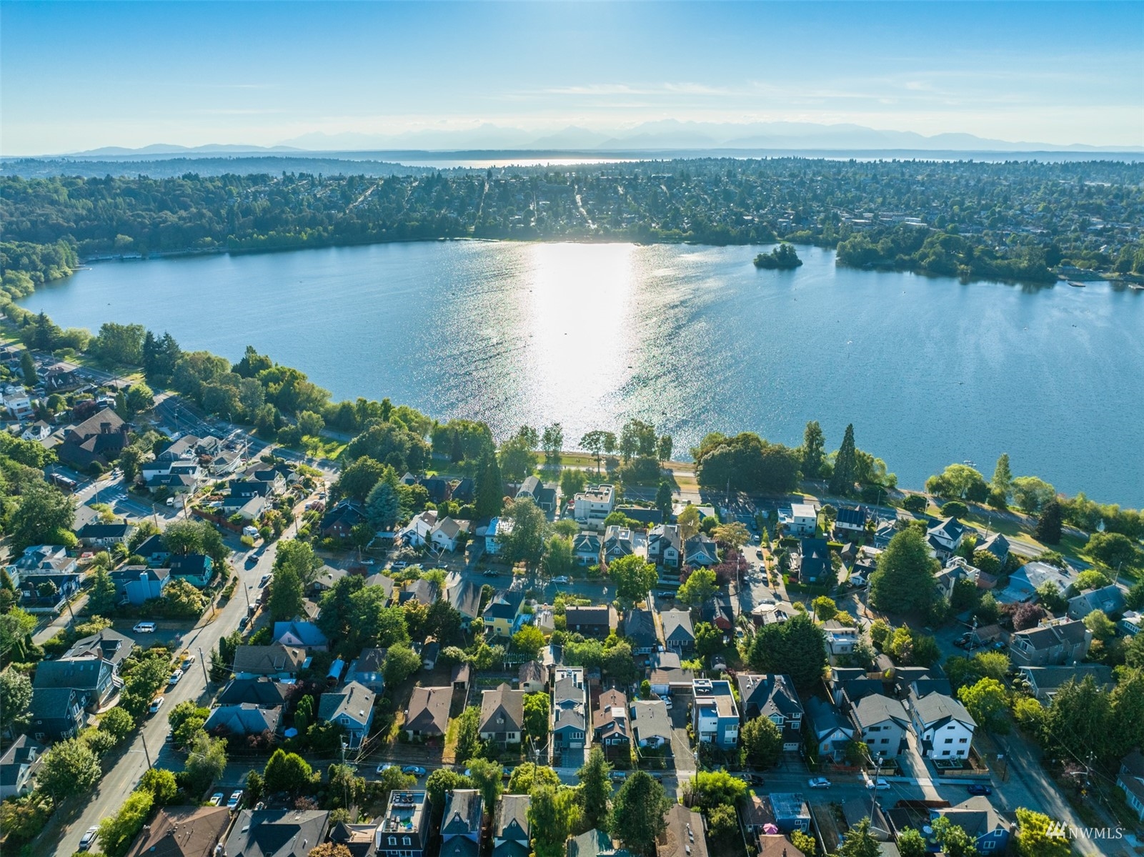 6525 Chapin Place North Seattle, WA 98103 - Photo 28 of 35 a view of a lake with a city