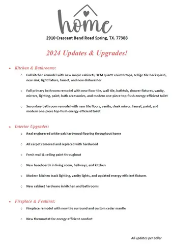 $232,500 | 2910 Crescent Bend Road, Spring, TX 77388