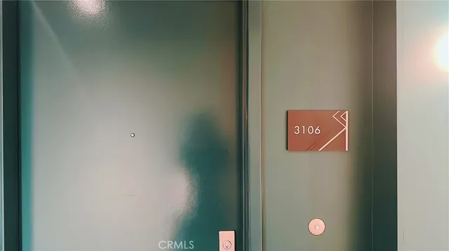 a close up of a door