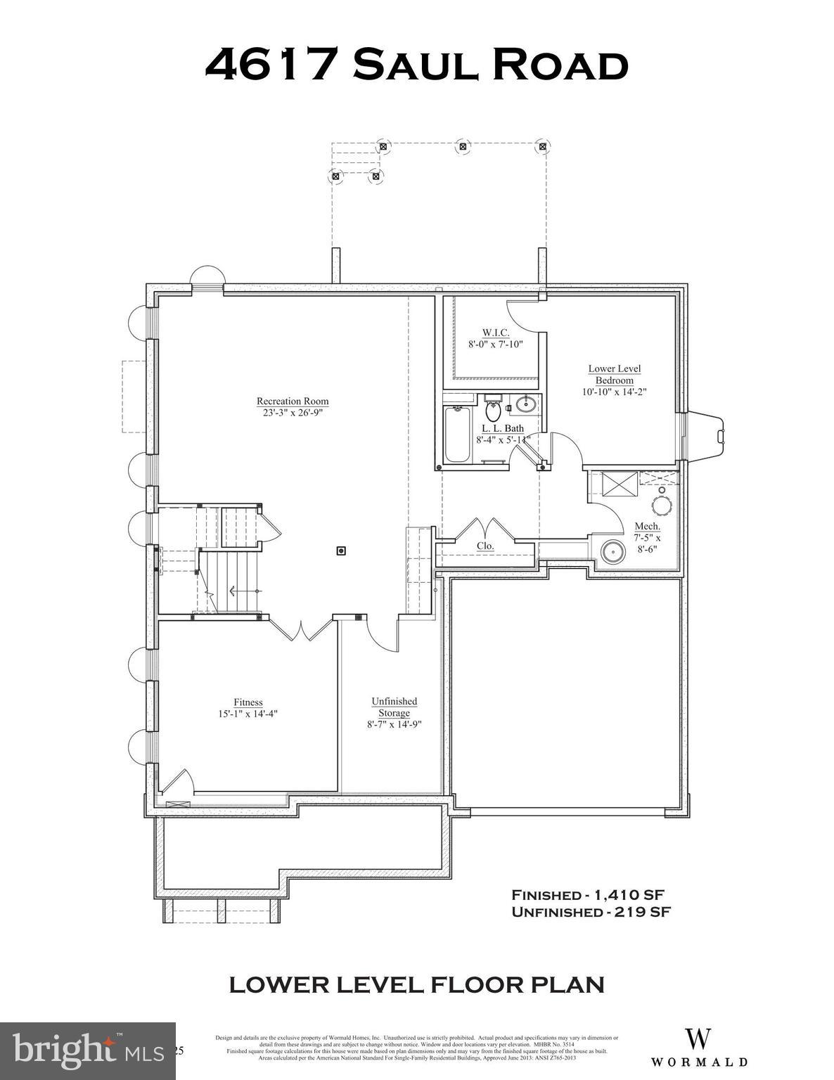 4617 Saul Road Kensington, MD 20895 - Photo 8 of 8 Lower Level Floor Plan