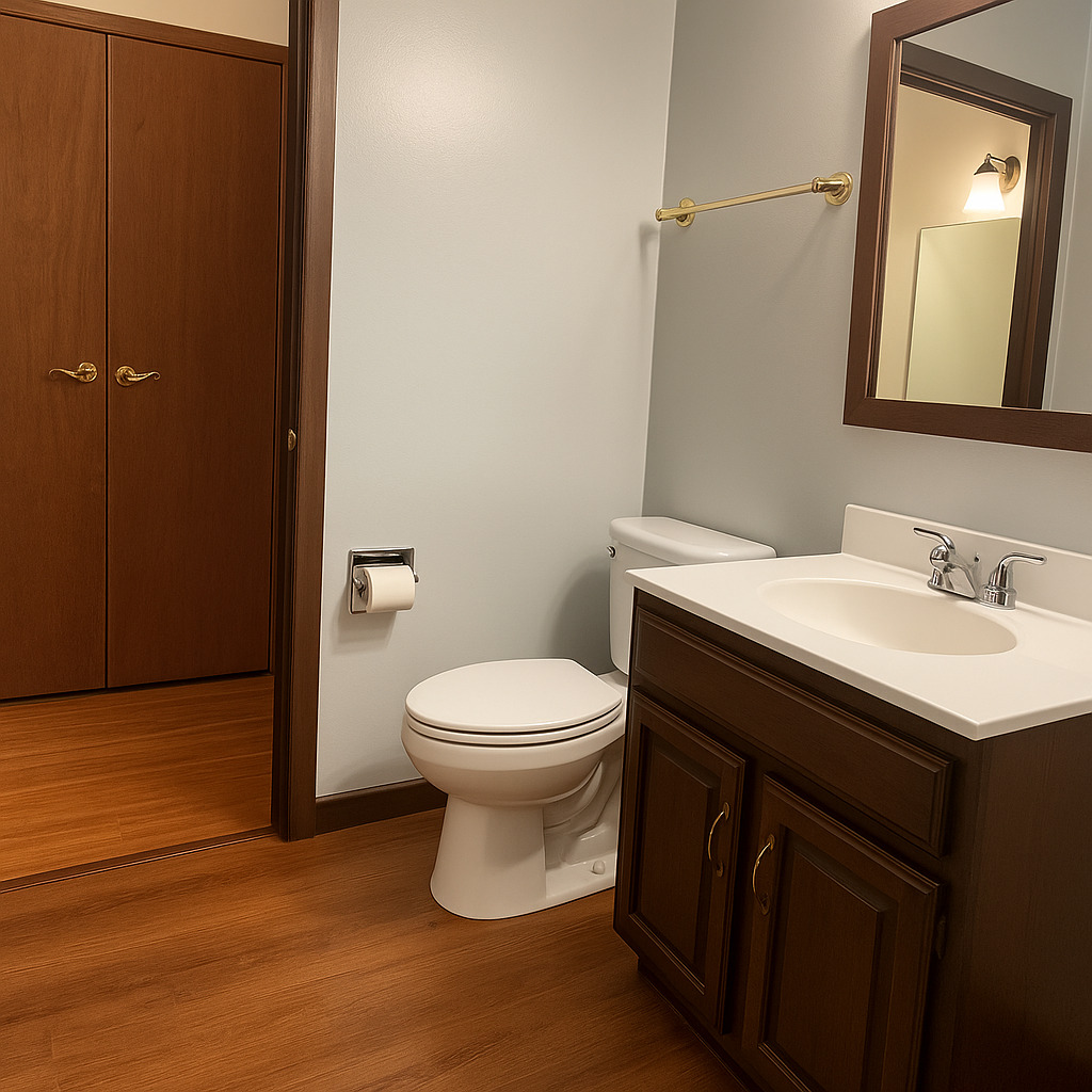 6300 Beaver Dam Road Matteson, IL 60443 - Photo 11 of 11 a bathroom with a sink a toilet and mirror