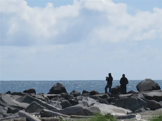 a view of beach and ocean
