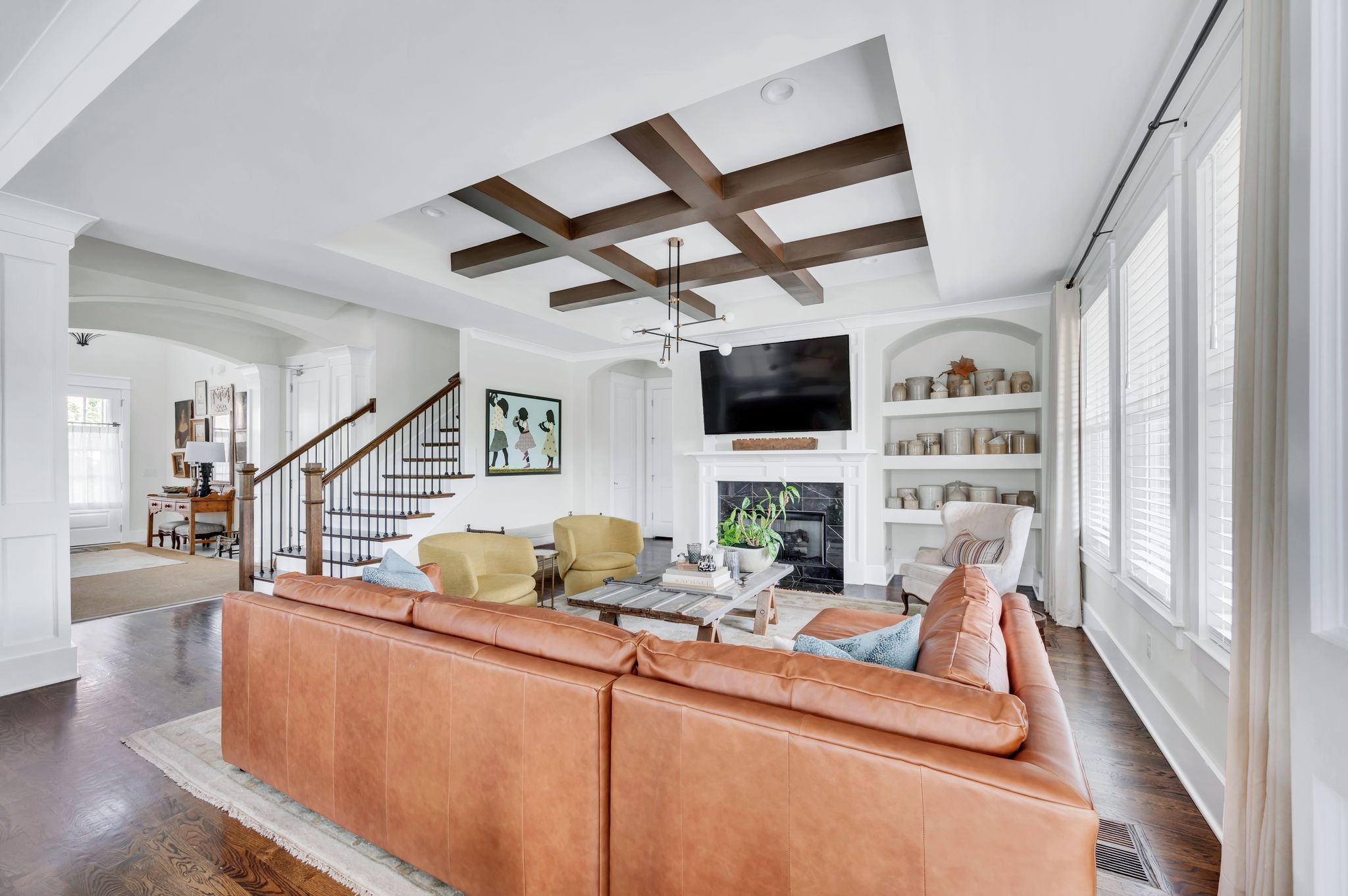 2156 Hartland Road Franklin, TN 37069 - Photo 12 of 63 Great room with a fireplace & built-ins