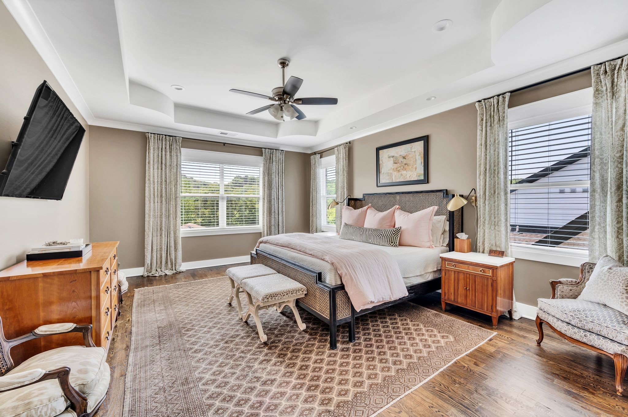 2156 Hartland Road Franklin, TN 37069 - Photo 34 of 63 Spacious primary bedroom features hardwood floors & plenty of natural light.
