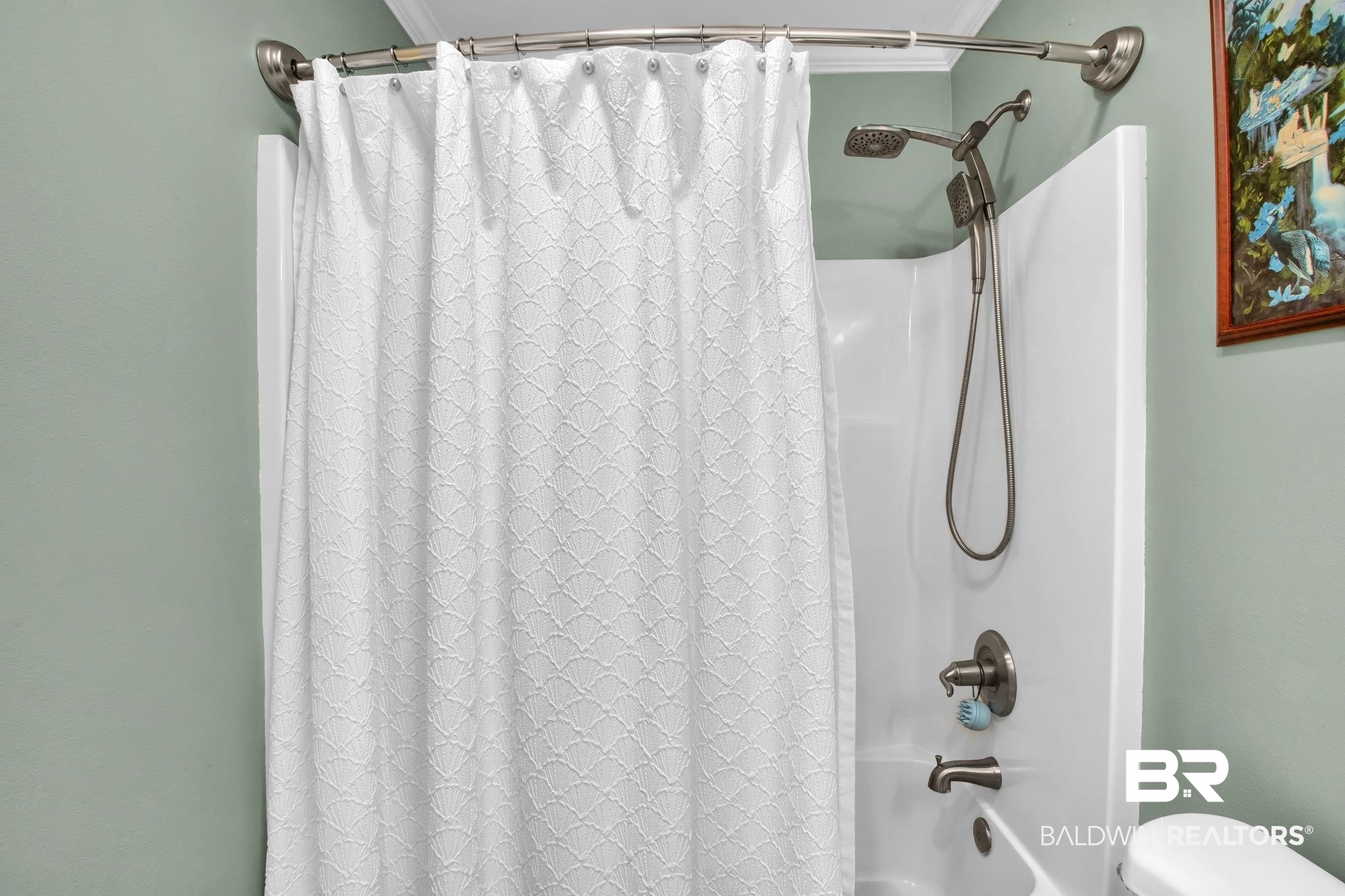 203 Lakefront Circle Summerdale, AL 36580 - Photo 50 of 69 Bathroom with toilet and a shower with shower curtain