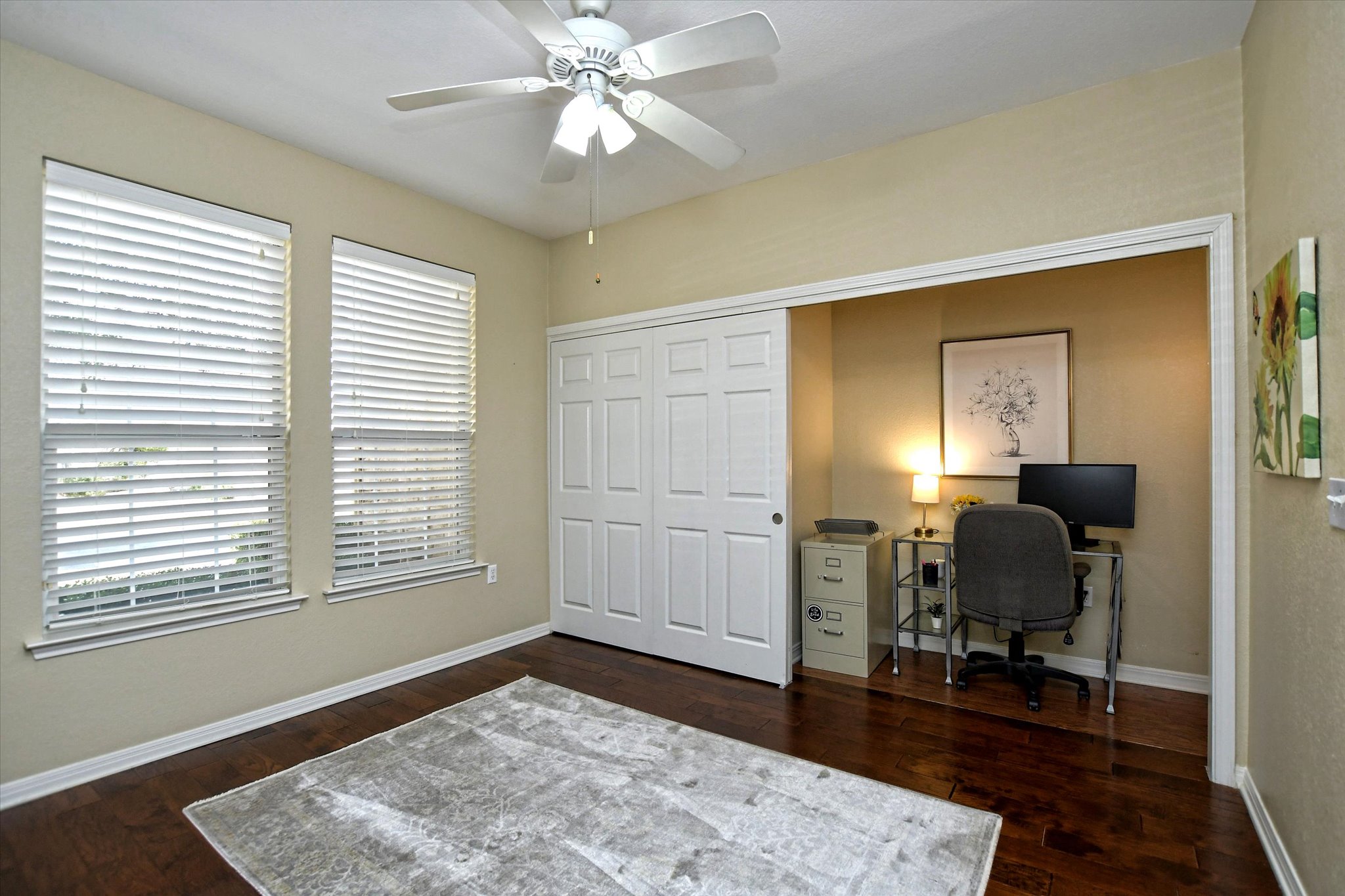 121 Buttercup Trail Georgetown, TX 78633 - Photo 16 of 31 Two huge closets have been added to guest bedroom. Put your office inside, storage or will even fit a twin bed.