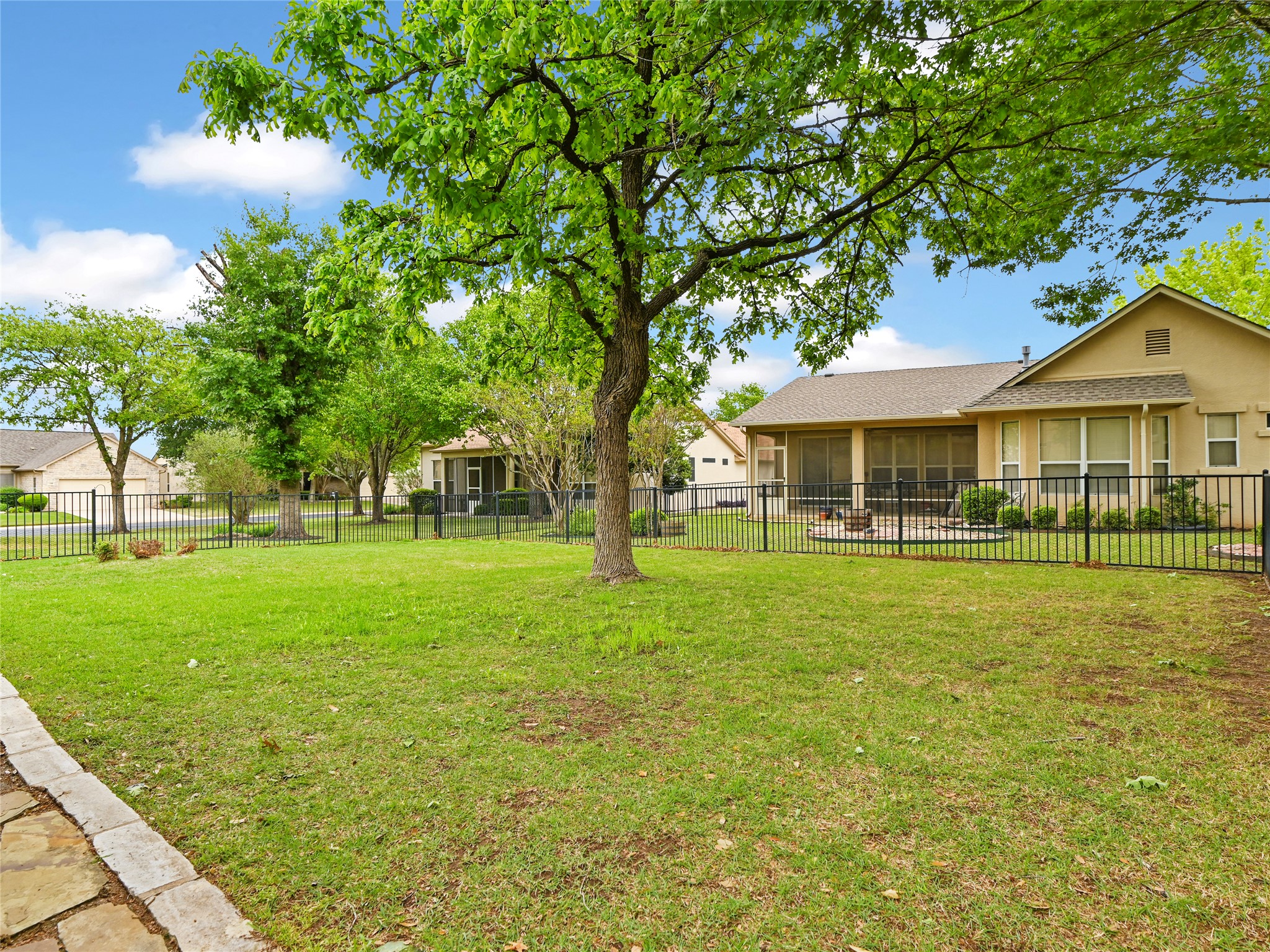 121 Buttercup Trail Georgetown, TX 78633 - Photo 28 of 31 Bring your fur baby. Wrought iron fence surrounds back yard.