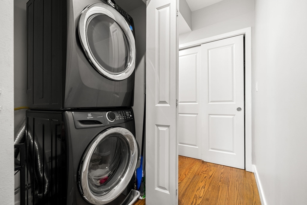 47 Sargent Street, Unit 3 Boston, MA 02125 - Photo 30 of 42 a utility room with dryer and washer
