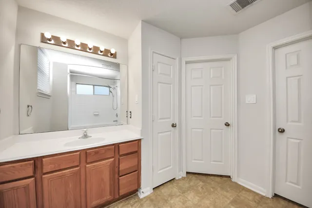 an empty room with a window