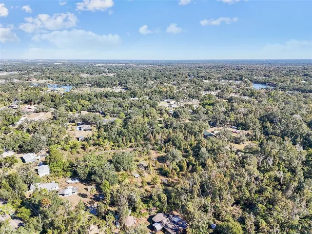 an aerial view of residential houses with city view