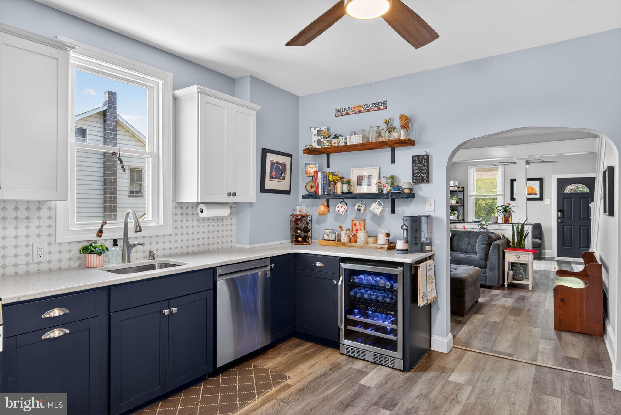 590 Monroe Street Harrisburg, PA 17113 - Photo 14 of 48 Impressive kitchen w/beverage frig &custom shelves