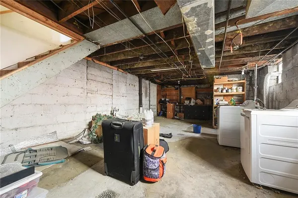 a view of storage and utility room