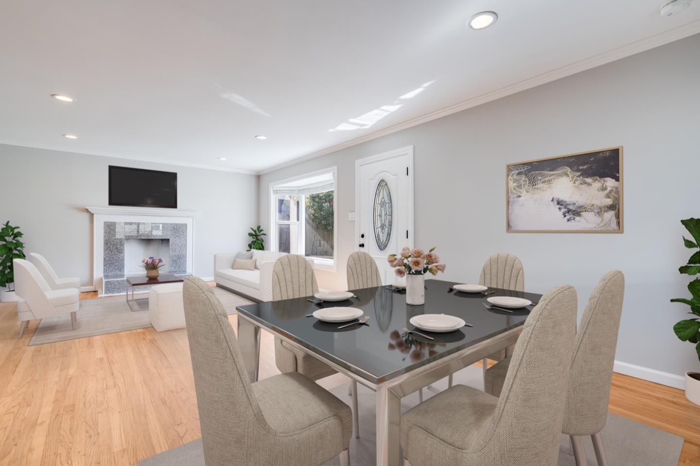 1419 Madeira Drive Pacifica, CA 94044 - Photo 8 of 66 a view of a a dining room with furniture window and wooden floor